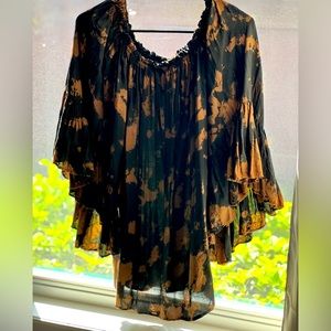 Elan Tie-Dye Boho Top Size Medium